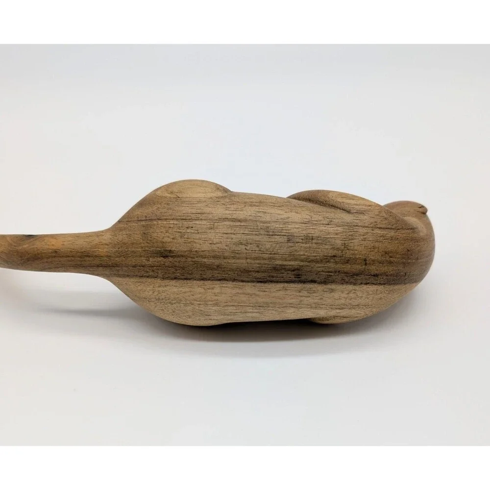 Hand Carved Wooden Sea River Otter Light Wood Figure Figurine Folk Art